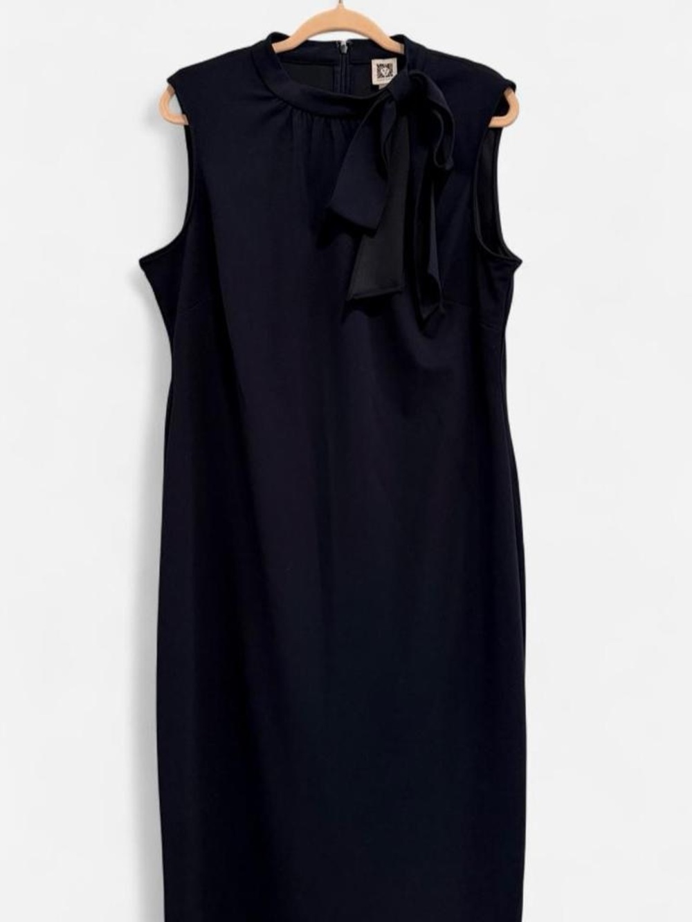 Anne Klein | Black | Sleeveless Dress |Bow Detail | Size14